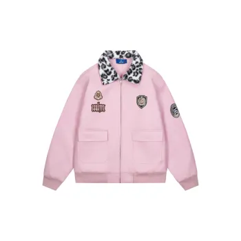 Retro Leopard Print Quilted Jacket