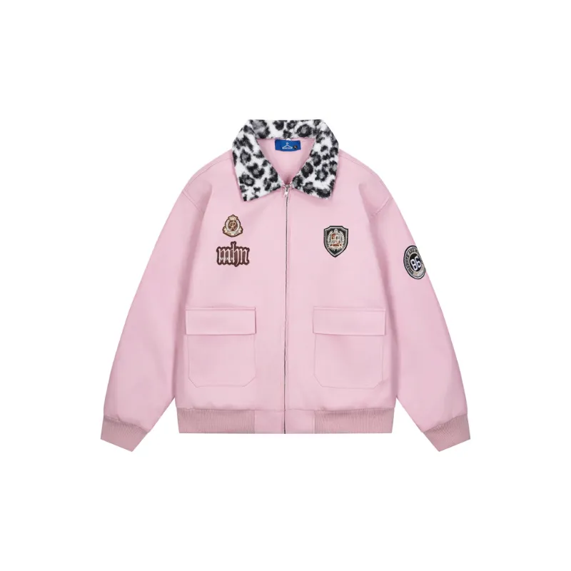 Retro Leopard Print Quilted Jacket-4