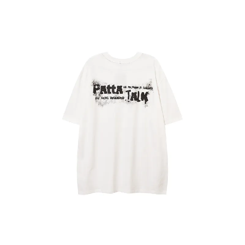 Simple Loose Cotton T Shirt-3