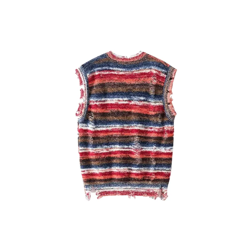 Retro Loose Cotton Blended Fabric Vest-1