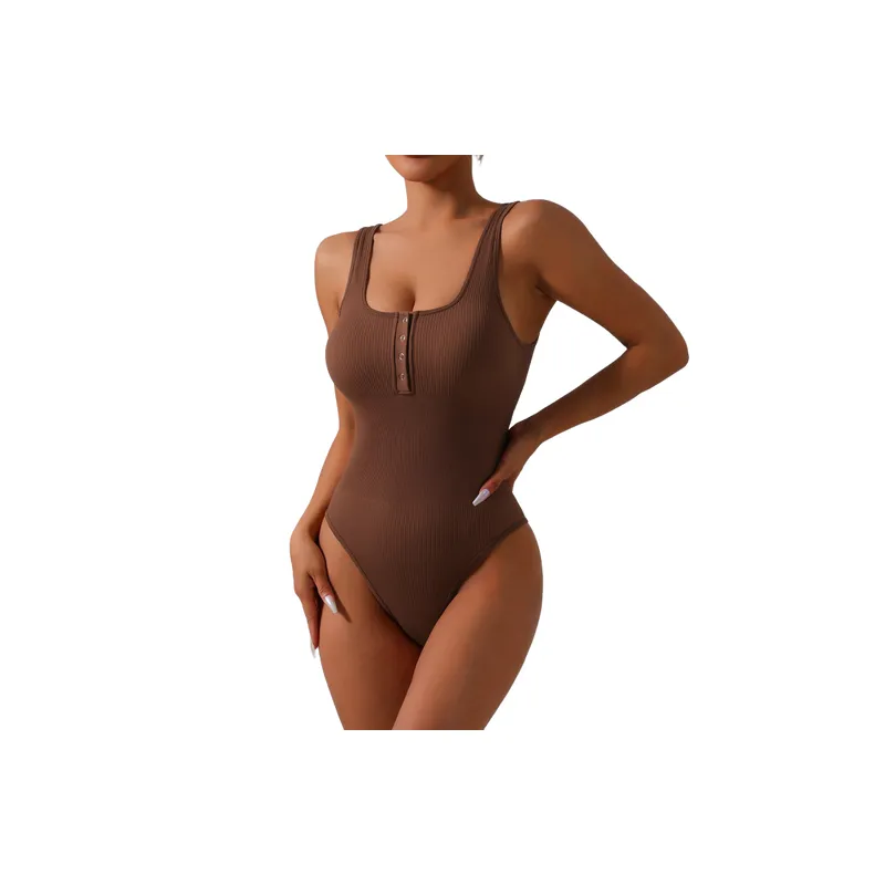 Plain Sexy Bodysuit Women-2