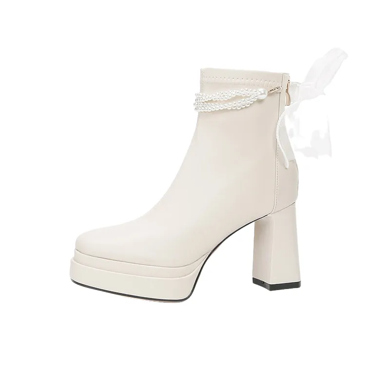 Fashionable Bow High Heels-0