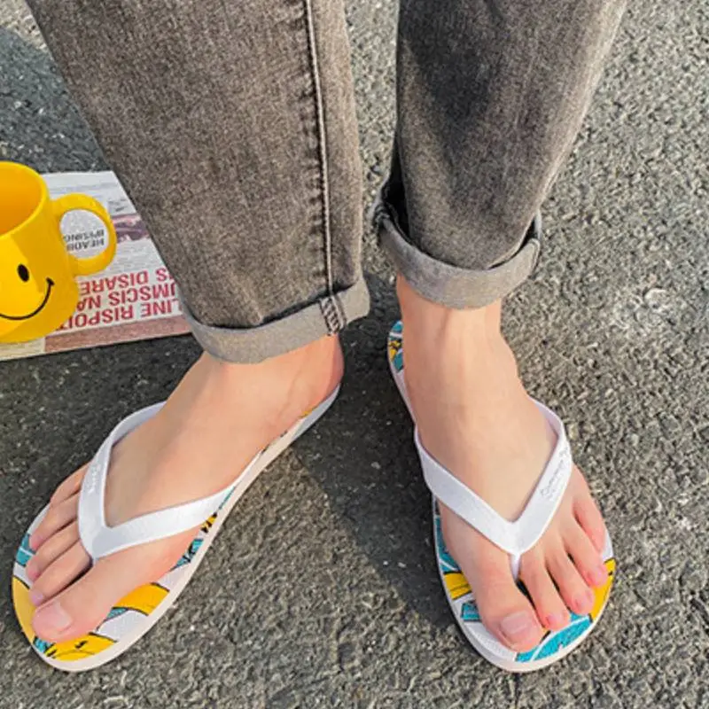 Simple All Over Print Flip Flops-5