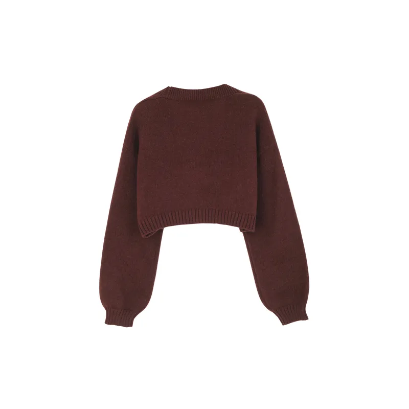 Basics Long Sleeve Polyester Sweater Women-6