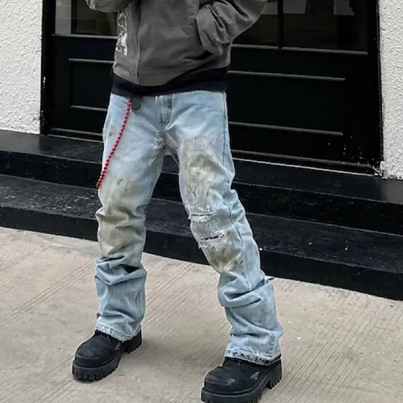 Distress Casual Jeans-2