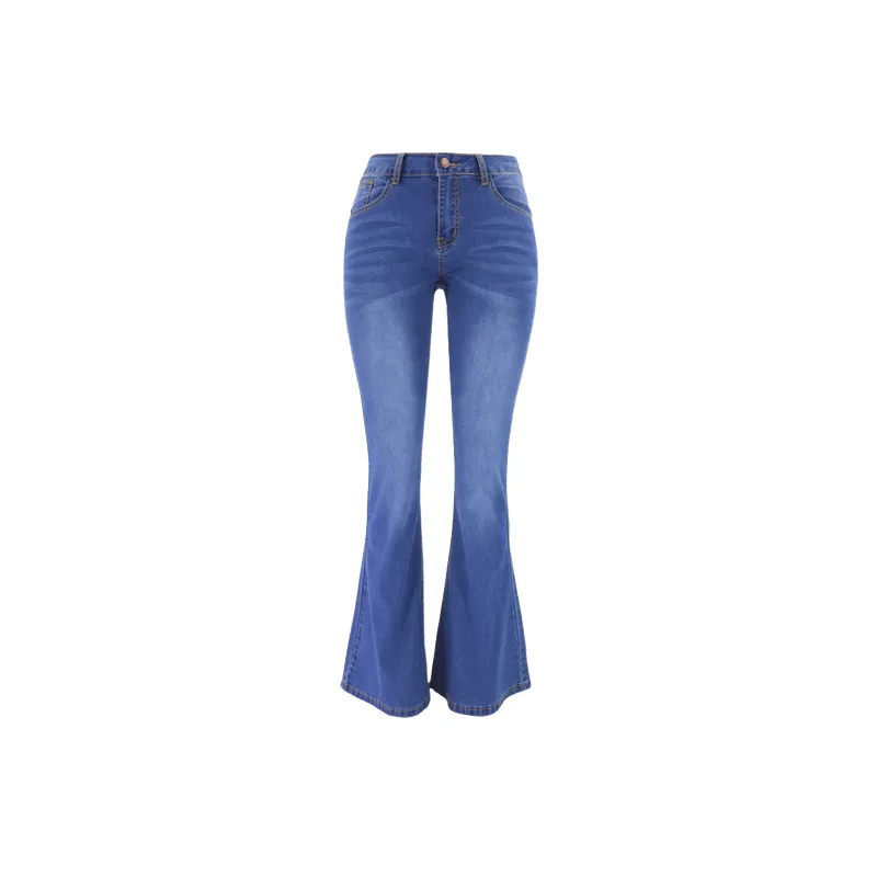 Fashionable Plain Jeans Women-0