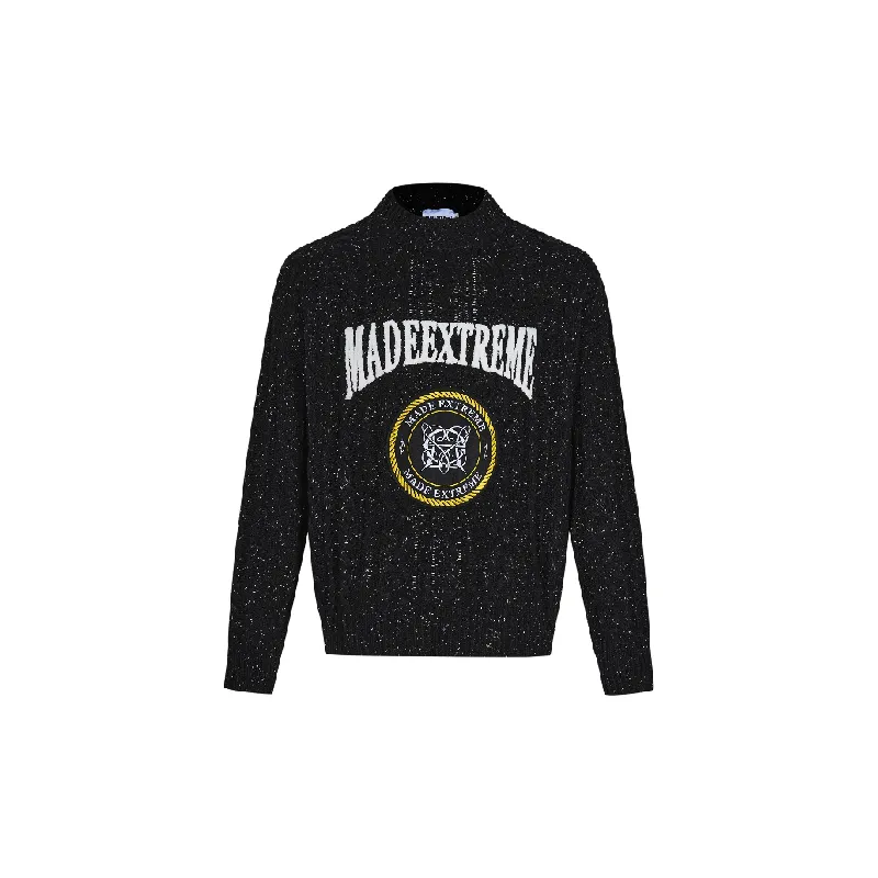 Retro Simple Blended Synthetic Fabrics Sweater-5