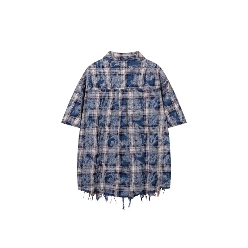 Washed Nostalgic Tassel Design Shirt-1