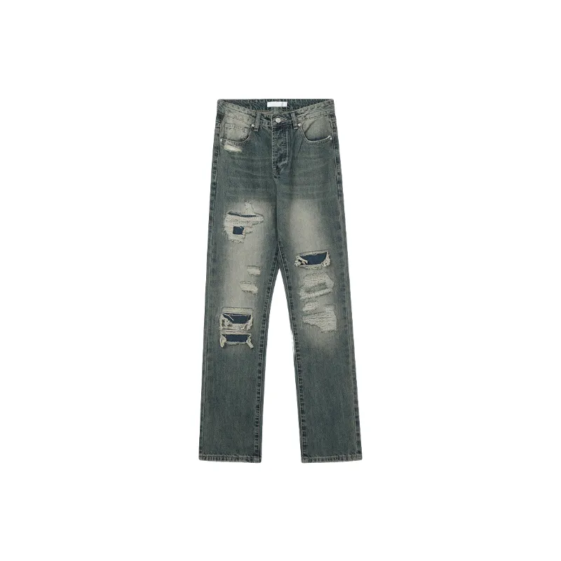 Retro Straight Leg Jeans-0