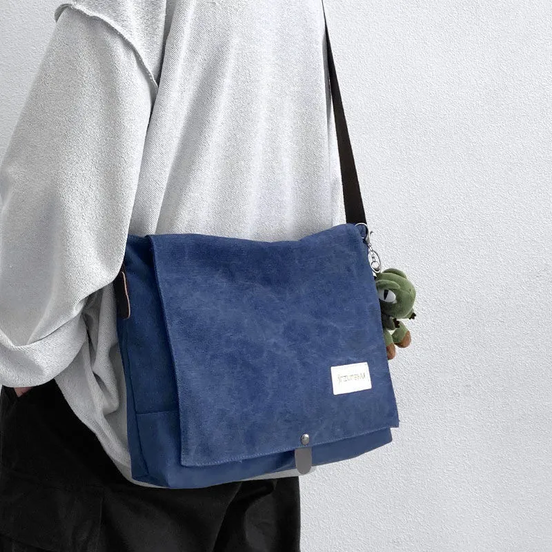 Retro Plain Crossbody Bag-5