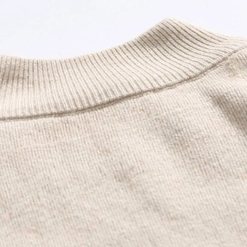 Casual Plain Cotton Blended Fabric Sweater-7