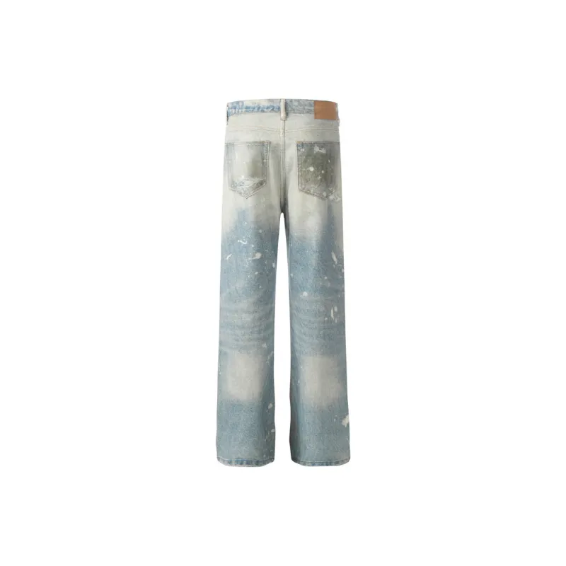 Fashionable Loose Straight Leg Jeans-1