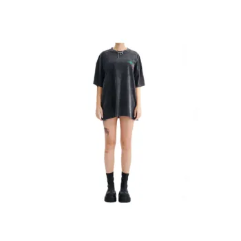Vintage Large Print Shoulder Loosen Style T Shirt