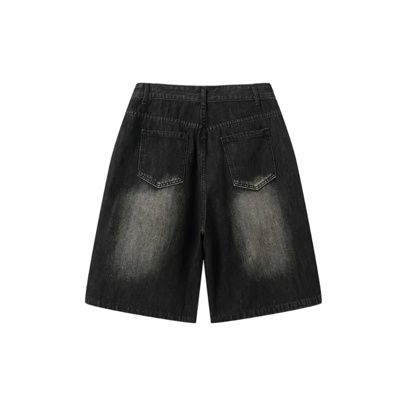 Fashion Loose Denim Shorts-1