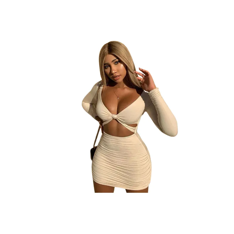 Fashionable Sexy Milk Fiber Dress Women