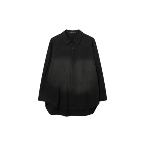 High Street Niche Design Sense Gradient Long sleeved Shirt