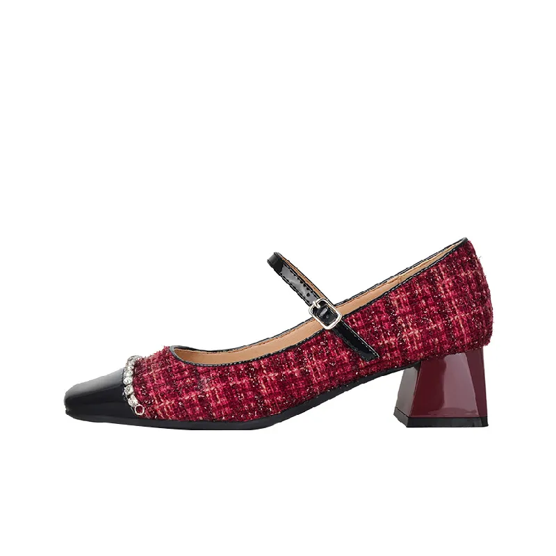 Elegant Rhinestone Mary Jane Shoes-0