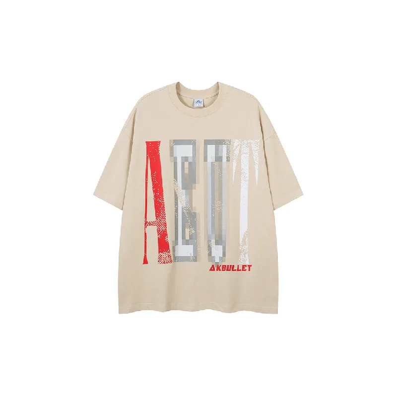 Cartoon Loose Combed Cotton T-Shirt-0