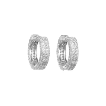 Versatile Zircon Silver Earrings