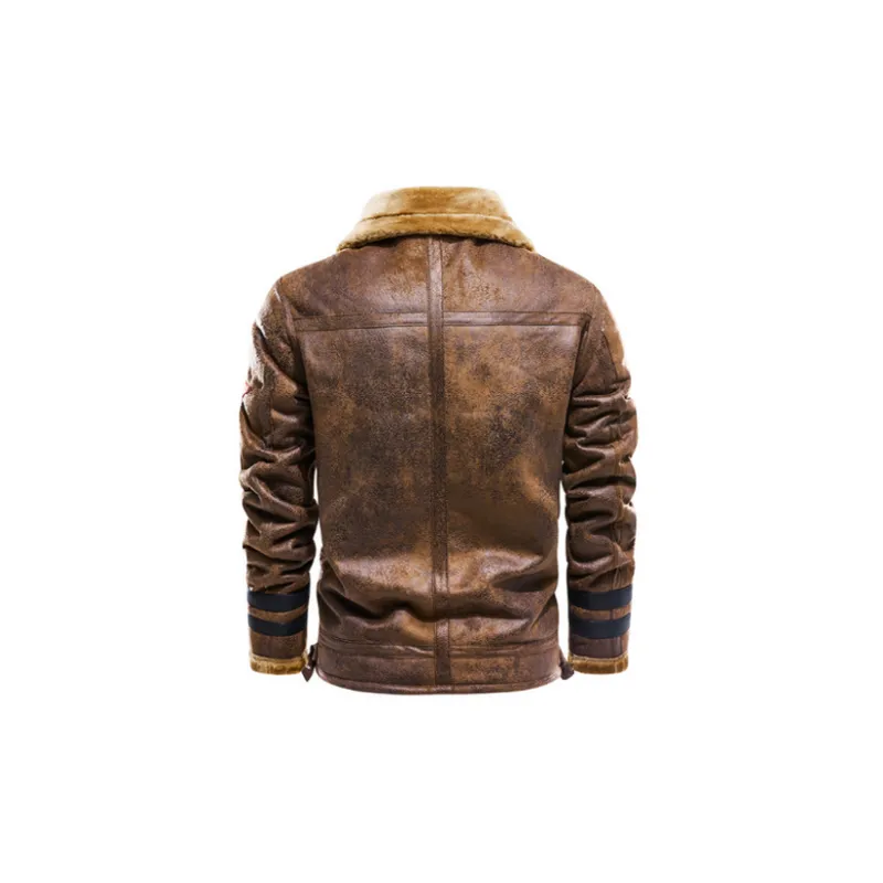 Fashionable Simple Leather Jacket-1