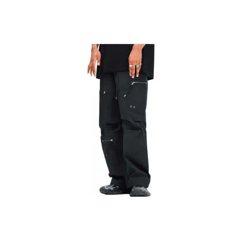Retro Street Zipper Cargo Pants-2