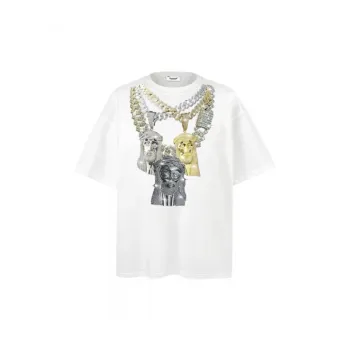 Hip Hop Necklace Design Printed T Shirt