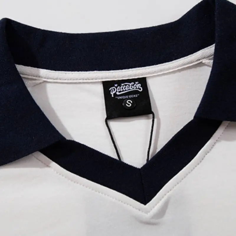 Fashionable Contrast Color Cotton Blended Fabric T Shirt Unisex-4