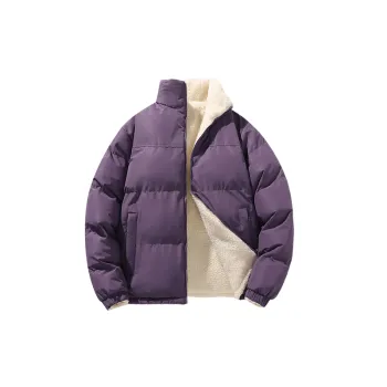 Simple Casual Blended Synthetic Fabrics Quilted Jacket