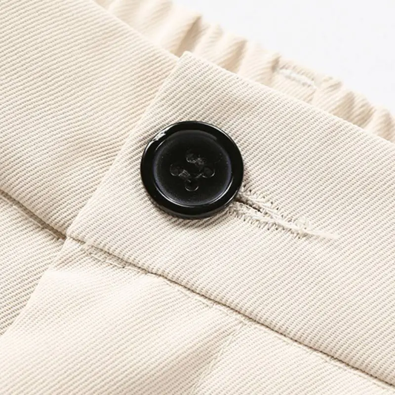Basics Loose Polyester Casual Pants-7