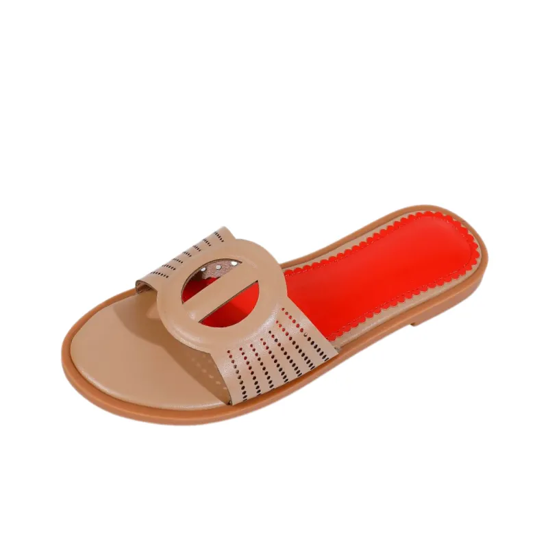 Simple Contrast Color Flip Flops-3