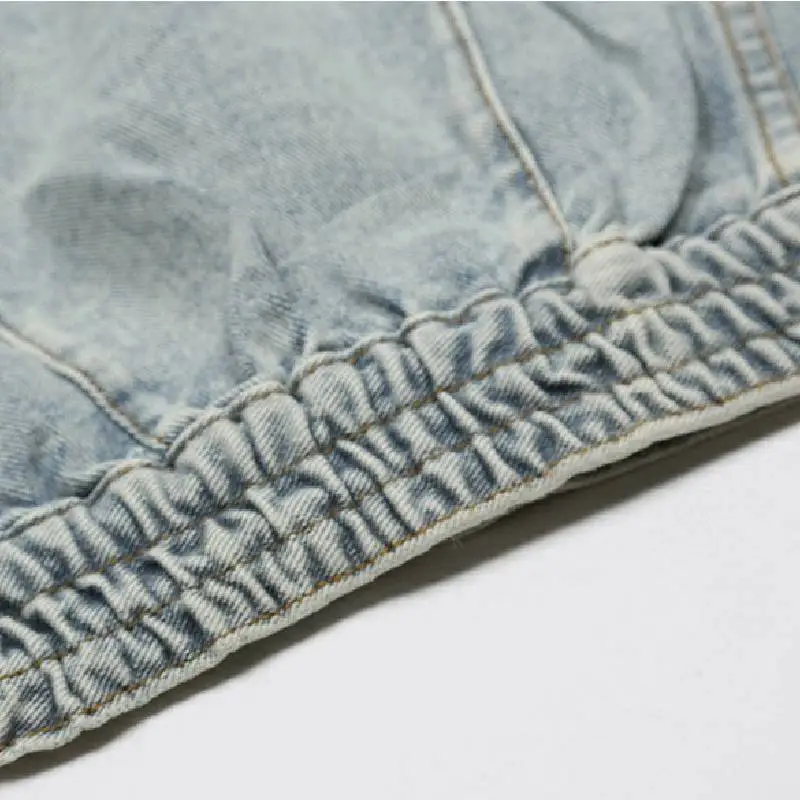 Fashionable Washed Denim Jacket-2