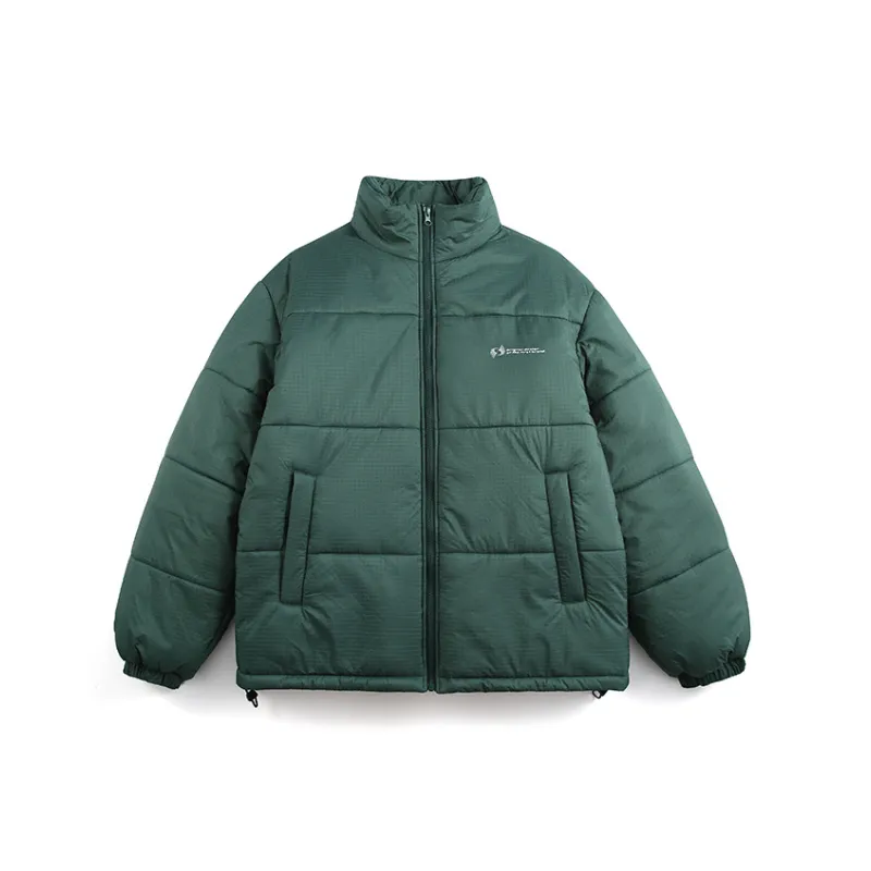 Casual Letter Quilted Jacket-0