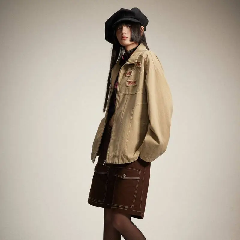 Retro Washed Loose Cotton Jacket-3