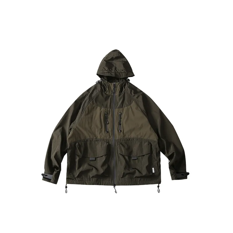 Cityboy Loose Colorful Metal Nylon Hoodie Jackets-0