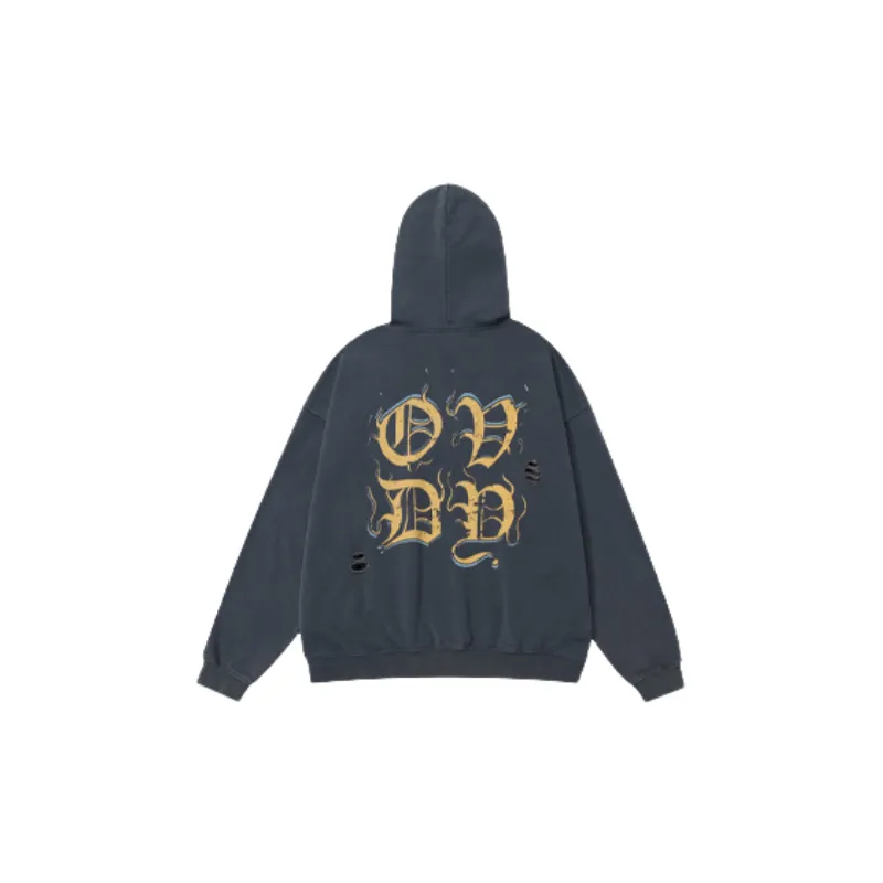 Distress Ripped Sweatshirt-1