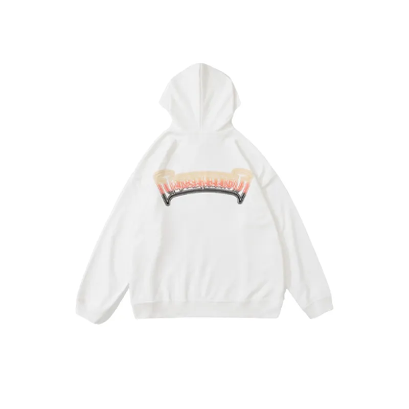 Gradient Print Vintage High Street Ins Hoodie-9
