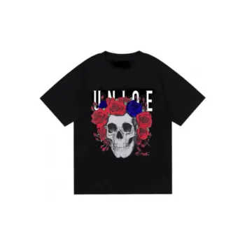 Skull Print Loose Short sleeved T shirt Swag OOTD