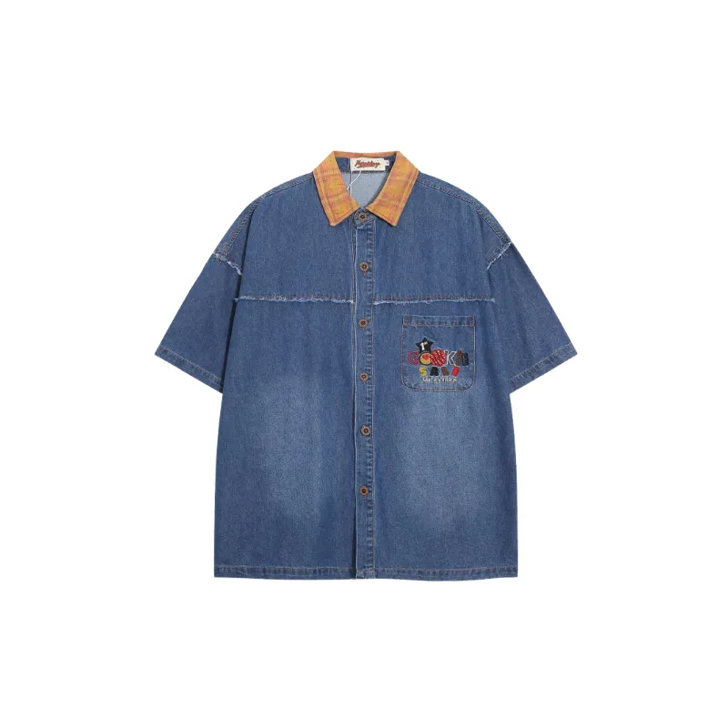 Street Embroidery 100% Cotton Shirt Unisex