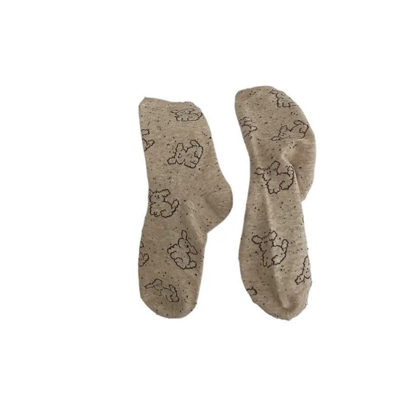 Fashionable Simple Polyester Cotton Mid Calf Sock-6