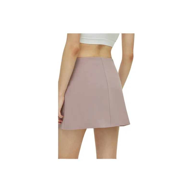 Simple Plain Spandex Casual Skirt Women-3