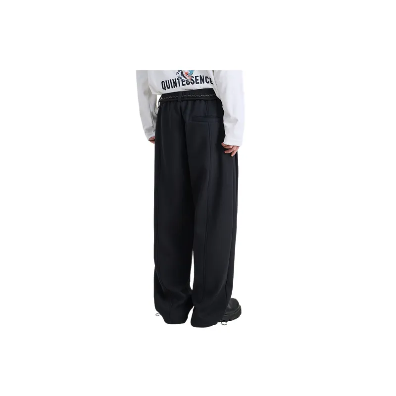 Simple Funky Cotton Blended Fabric Casual Pants-1
