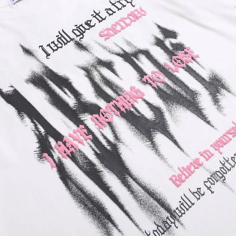Fashionable Loose Cotton T Shirt-3