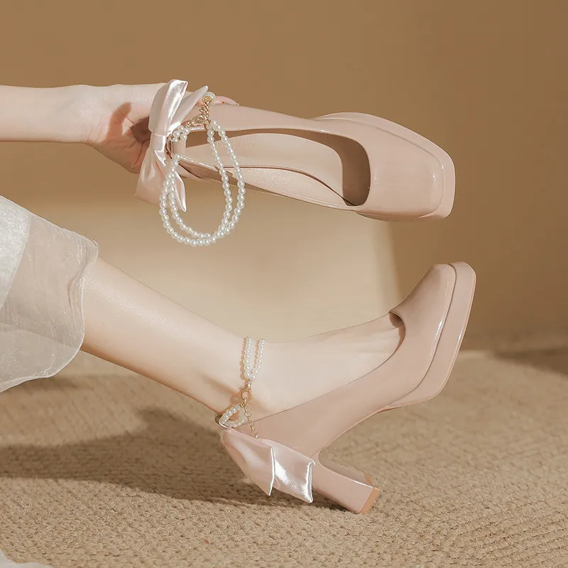Casual Waterproof High Heels-4