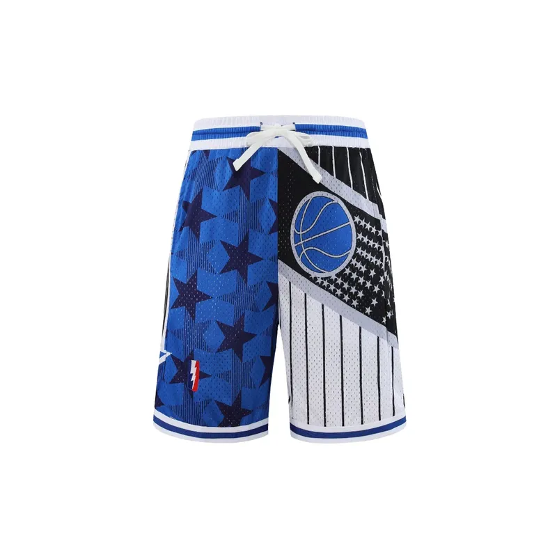 Retro Embroidered Basketball Shorts-2