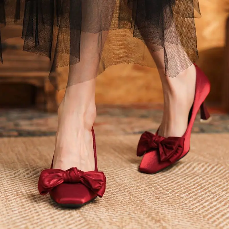 Funky Bow High Heels-5