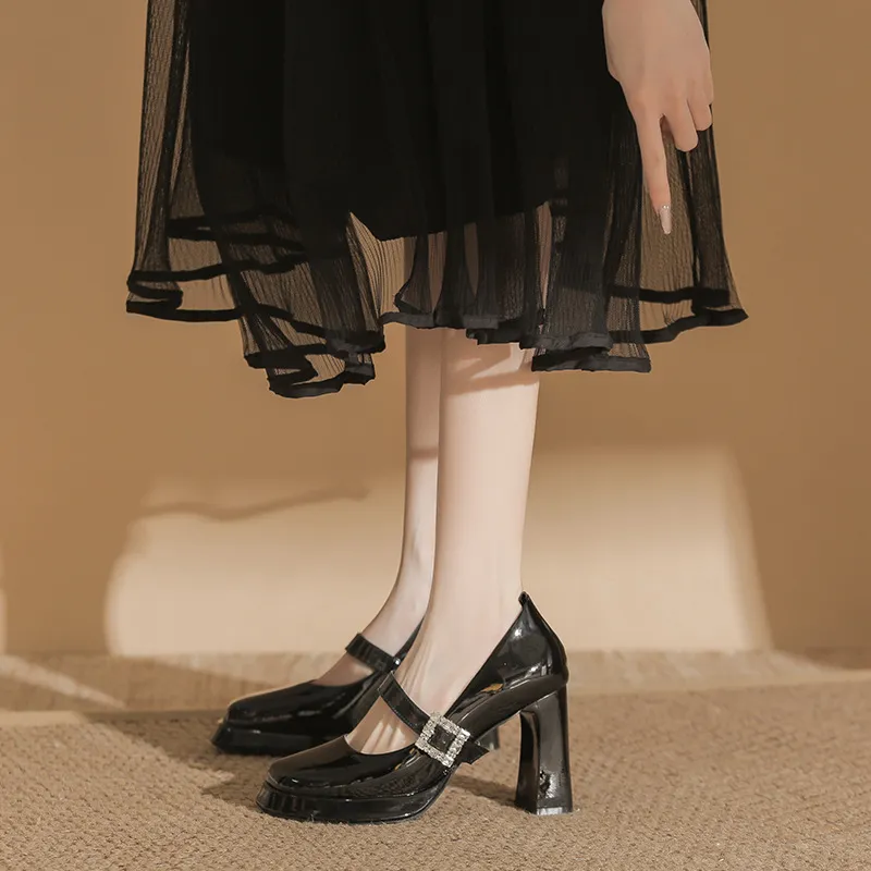 Fashionable Rhinestone High Heels-1