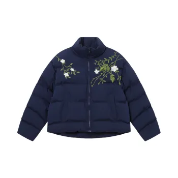 Floral Embroidery Quilted Jacket