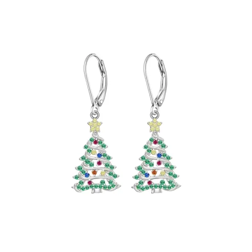 Funky Retro Christmas Earring