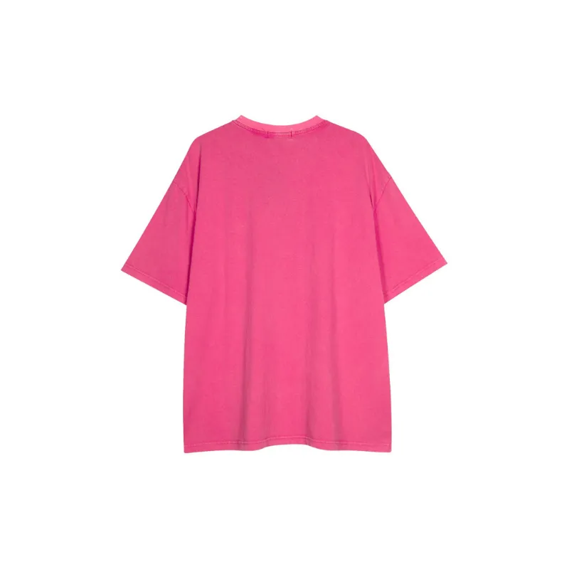 Trendy Letter Print 100% Cotton T Shirt-5