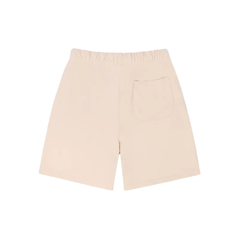 Loose Plain Terry Fabric Casual Shorts-3